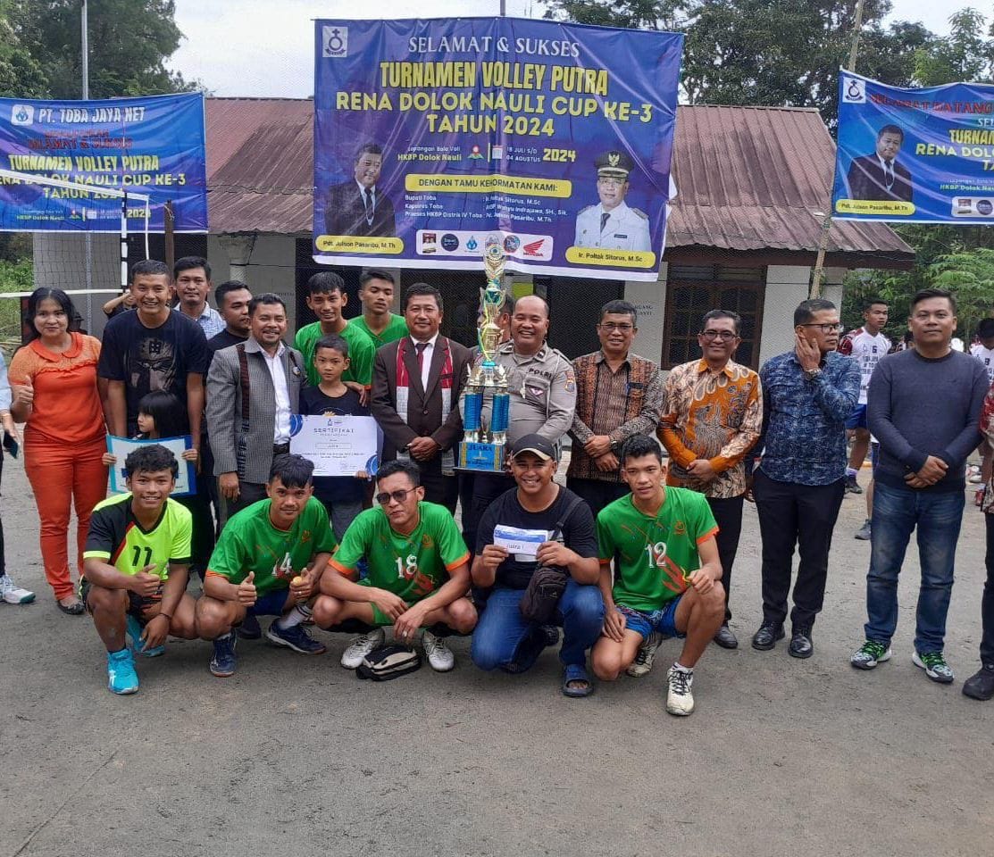 Turnamen Bola Voli Putera Rena HKBP Dolok Nauli Berakhir, Tim Bhayangkara Toba Tampil Pemenang