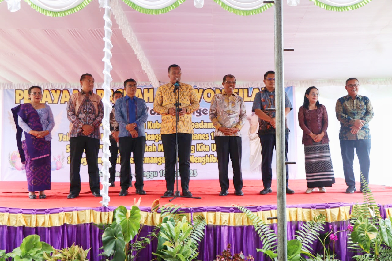 Ibadah Perayaan Paskah Se- Rayon Silaen, Bupati Toba  : Kami Cinta Katolik