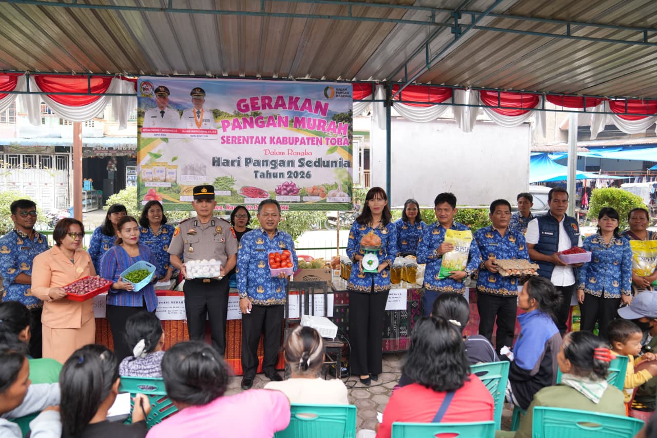 Kendalikan Inflasi dan Jaga Daya Beli, Pemkab Toba Gelar Gerakan Pangan Murah di Kecamatan Silaen