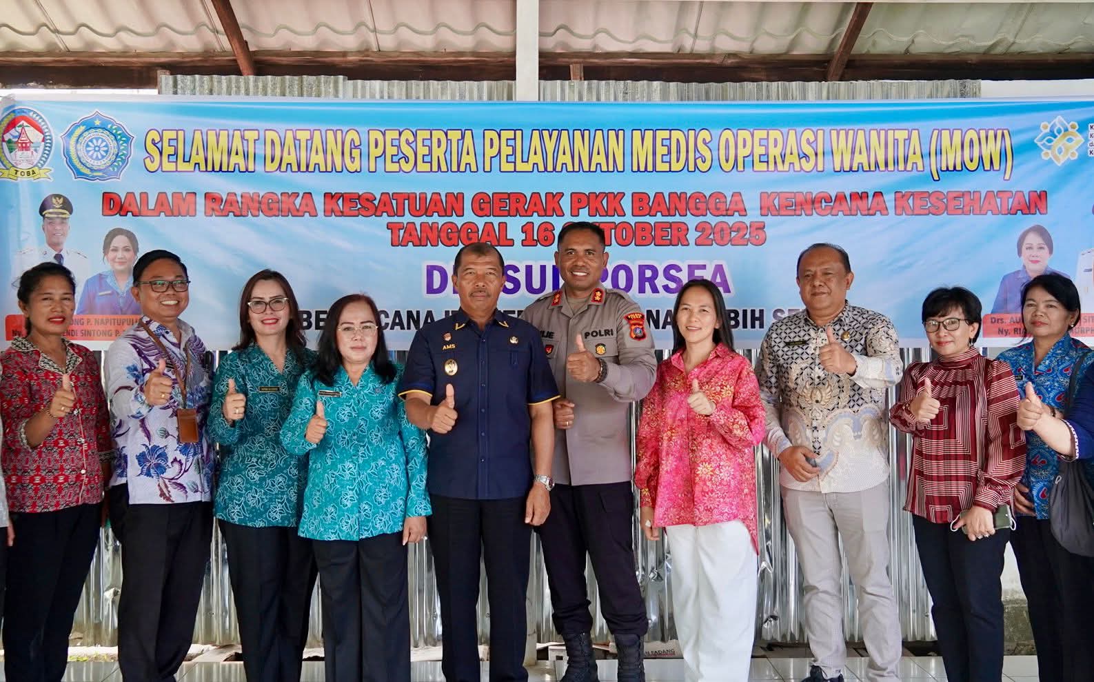 Pelayanan Medis Operasi Wanita (MOW) Dukung Gerakan PKK–Bangga Kencana–Kesehatan di Kabupaten Toba